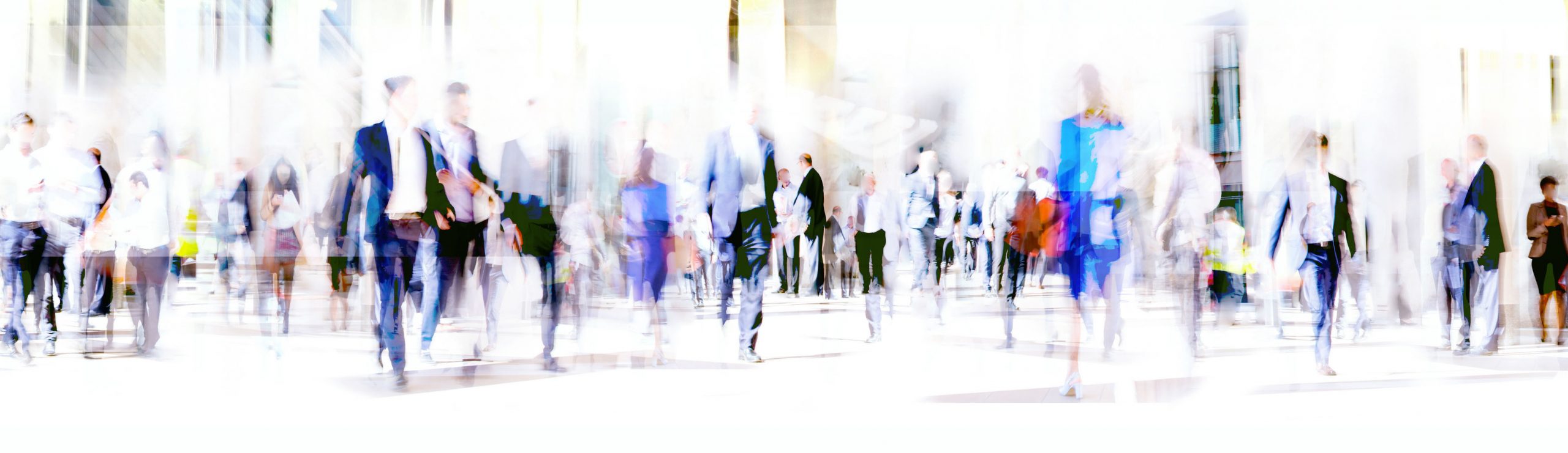 Walking people blur. Lots of people walking in the City of Londo